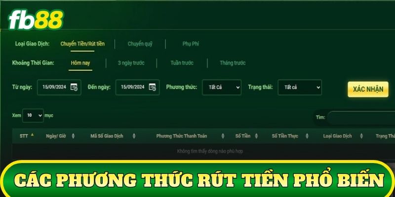 Rút Tiền 2 Các phương thức rút tiền phổ biến