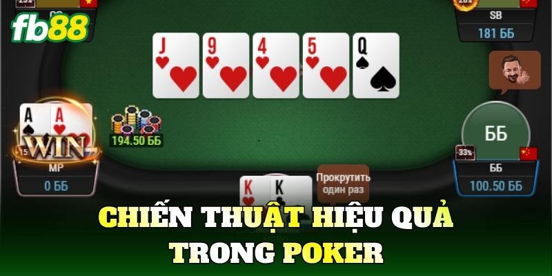Chiến thuật hiệu quả trong Poker