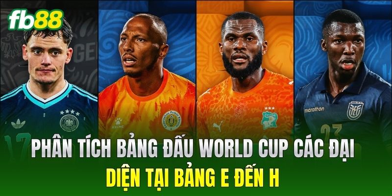Phân Tích Bảng Đấu World Cup các đại diện tại bảng E đến H