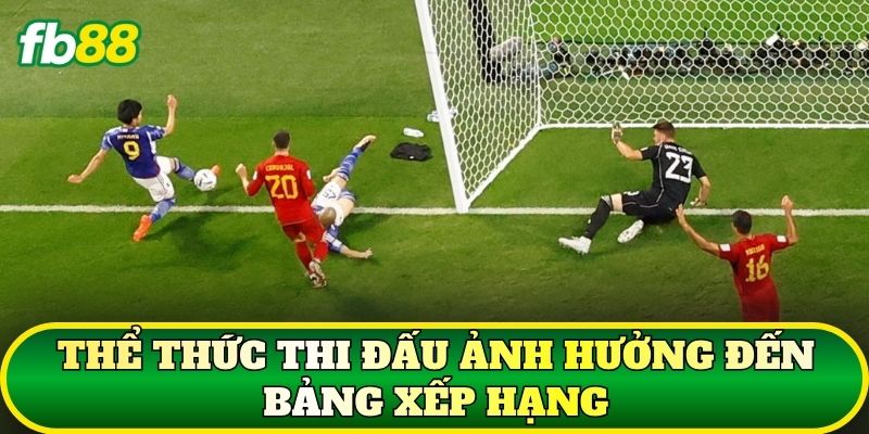 Thể thức thi đấu ảnh hưởng đến bảng xếp hạng