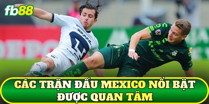 Các trận đấu Mexico nổi bật được quan tâm
